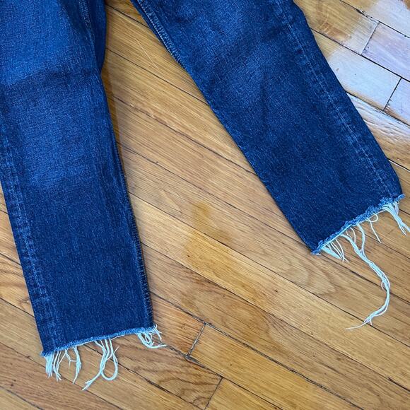 Topshop Dark Wash High Waisted Cropped Denim Jeans Size W25 - Picture 3 of 10